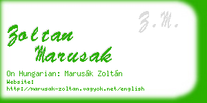 zoltan marusak business card